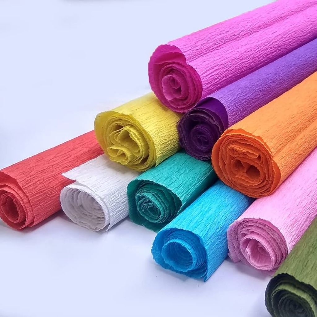 Jual kertas krepe crepe paper craft paper DIY | Shopee Indonesia
