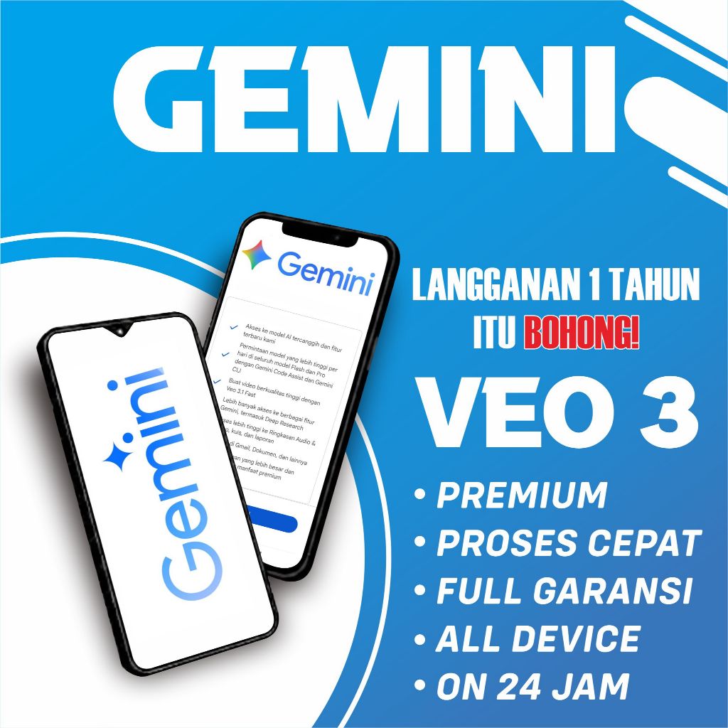 Jual GEMINI AI PRO BULANAN BERGARANSI INCLUDE FLOW ...