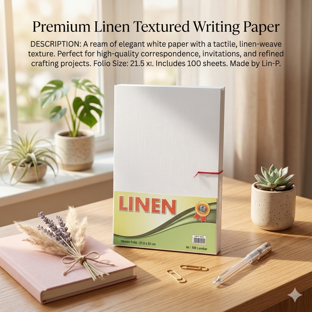 Jual KERTAS LINEN 200GR PUTIH F/100 / KERTAS LINEN FOLIO | Shopee Indonesia
