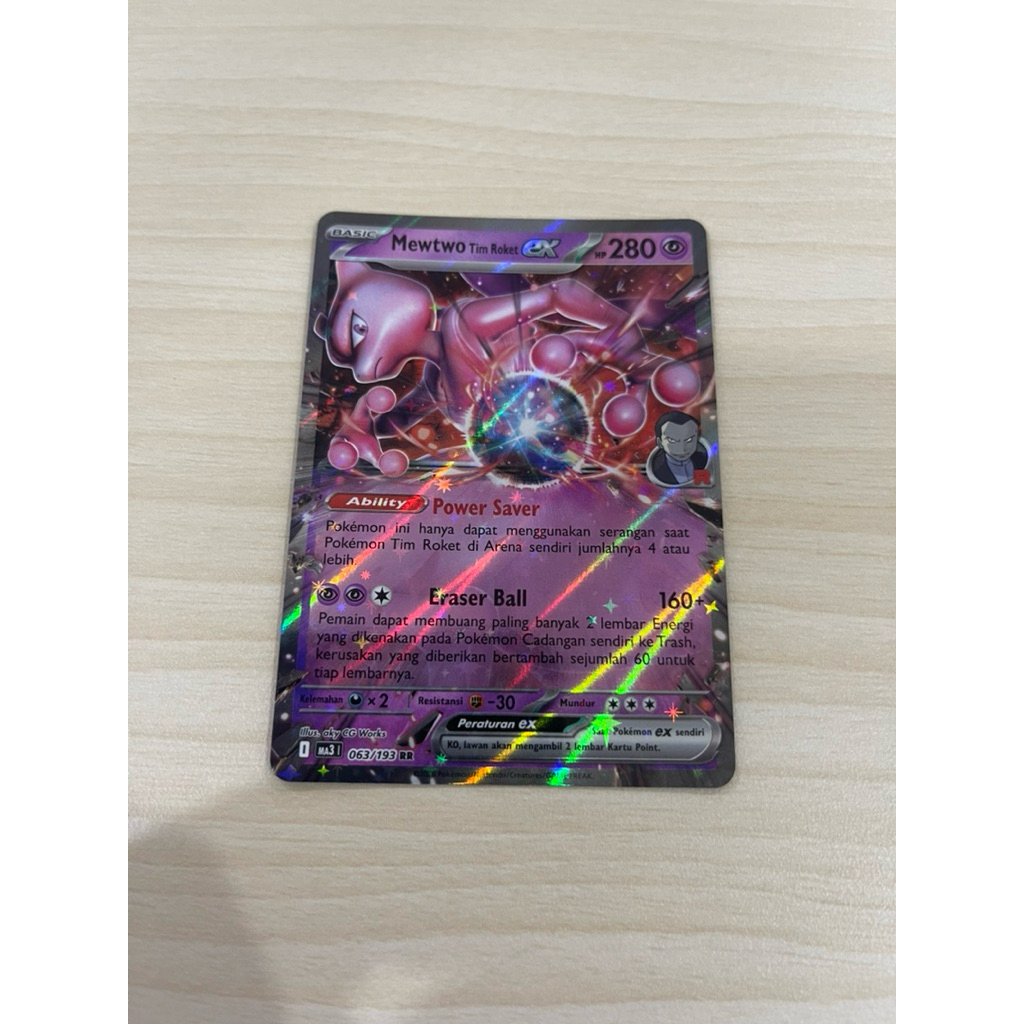 Jual POKEMON mewtwo tim roket ex 063/193 RR MA3 INDONESIA | Shopee ...