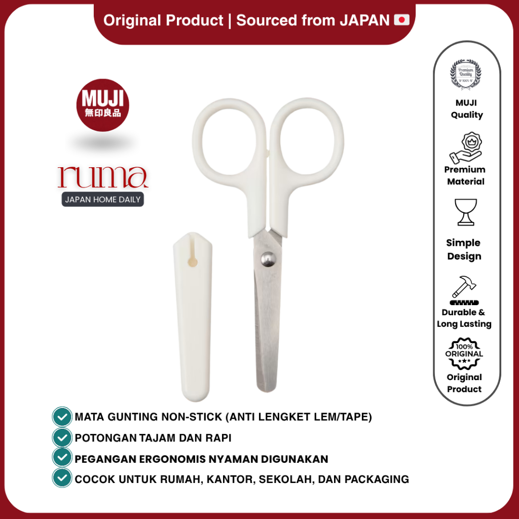 Jual MUJI_stainless steel scissors_gunting baja tahan karat | Shopee ...