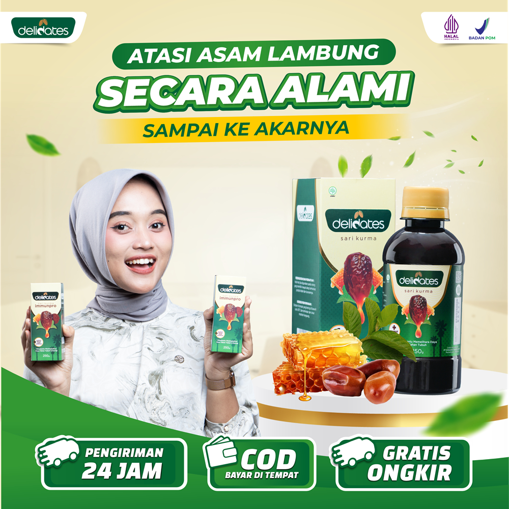 DELIDATES Sari Kurma Atasi Asam Lambung Nyeri Masalah Pencernaan