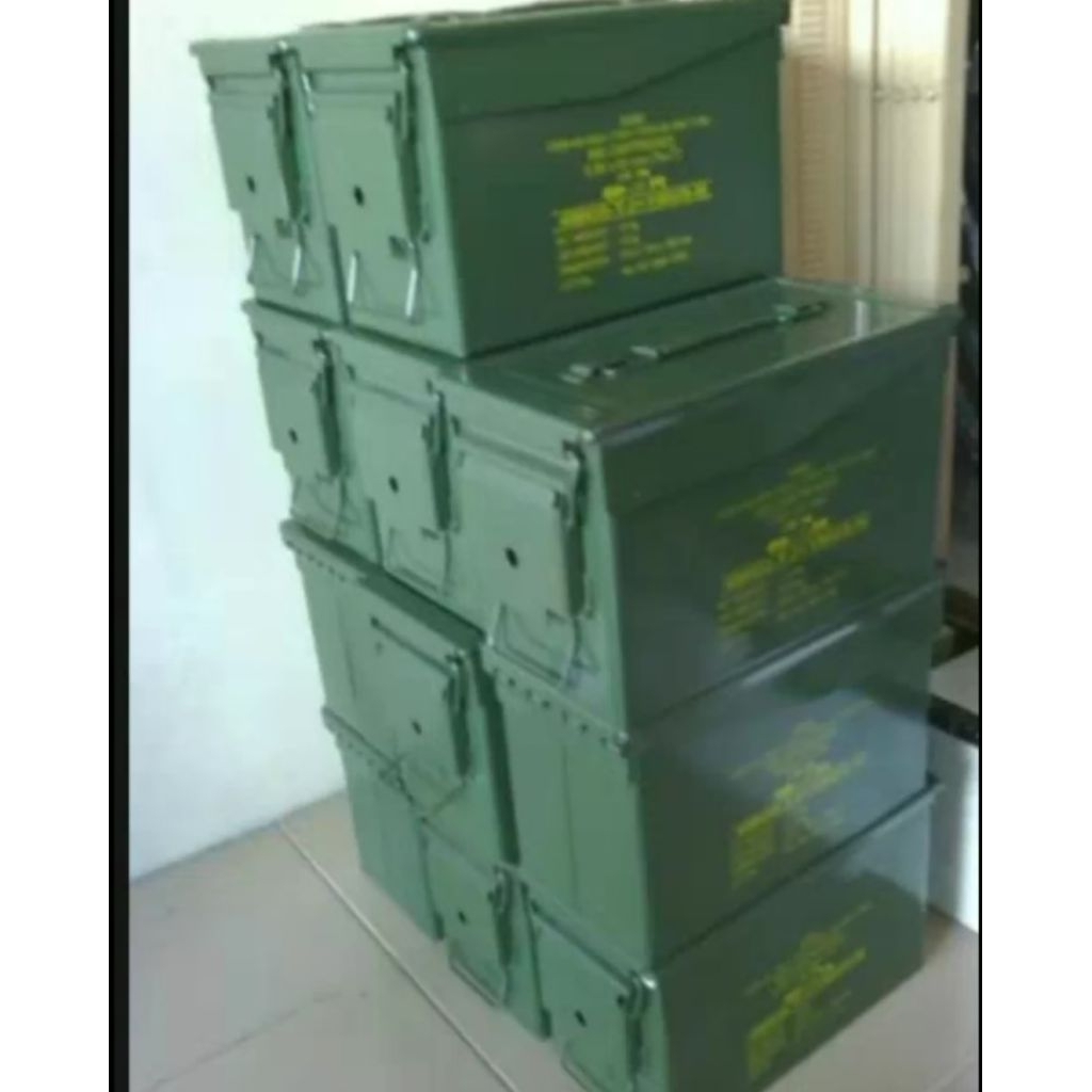 Jual (OBRAL) Kotak Munisi Pindad Full Besi/Box Munisi/ Tool Box ...