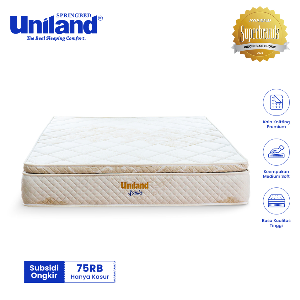 Uniland Springbed Scania Pillowtop - Hanya Kasur Spring Bed