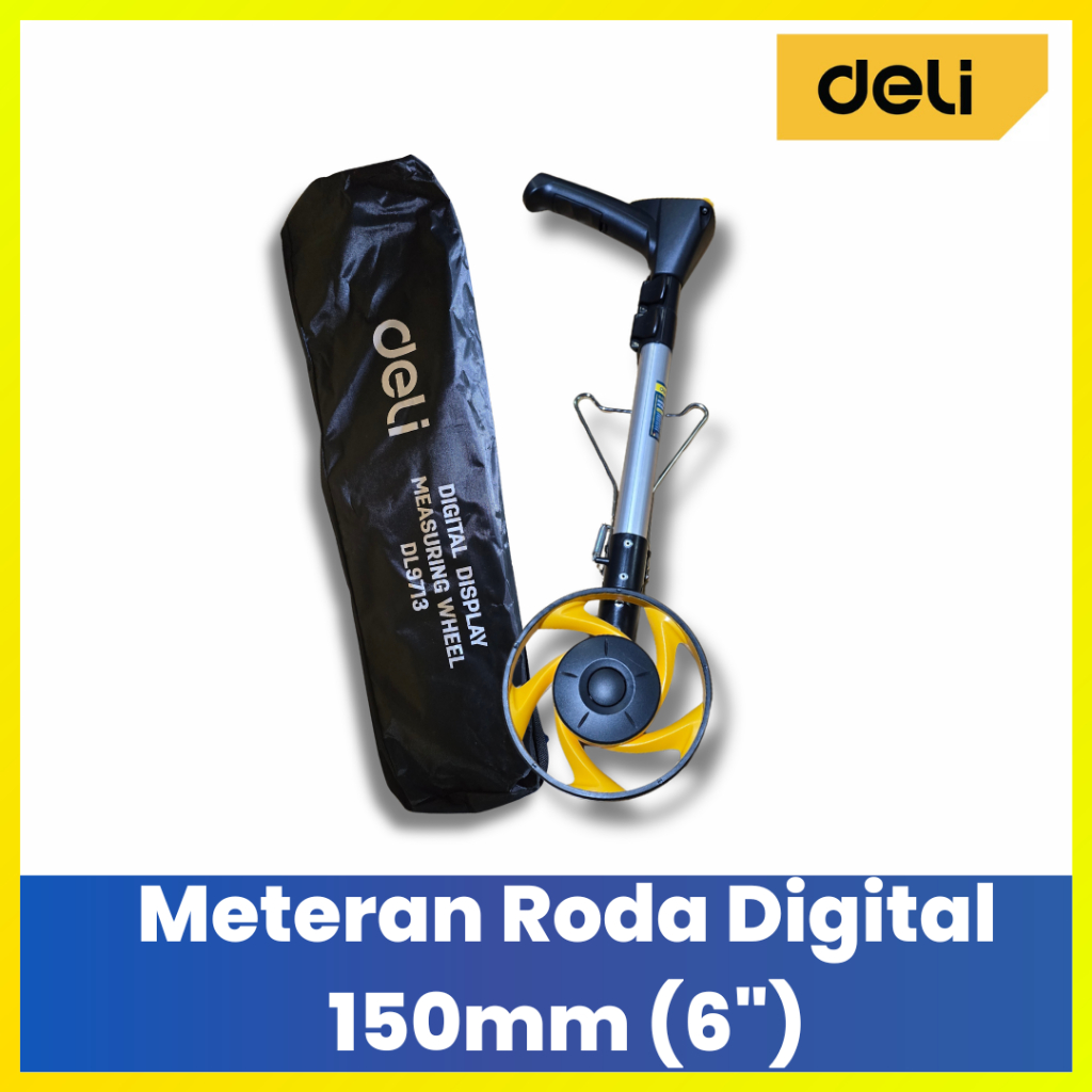 Jual Deli EDL9713 Meteran Roda Digital 6 Inch 150mm Alat Ukur Jarak ...