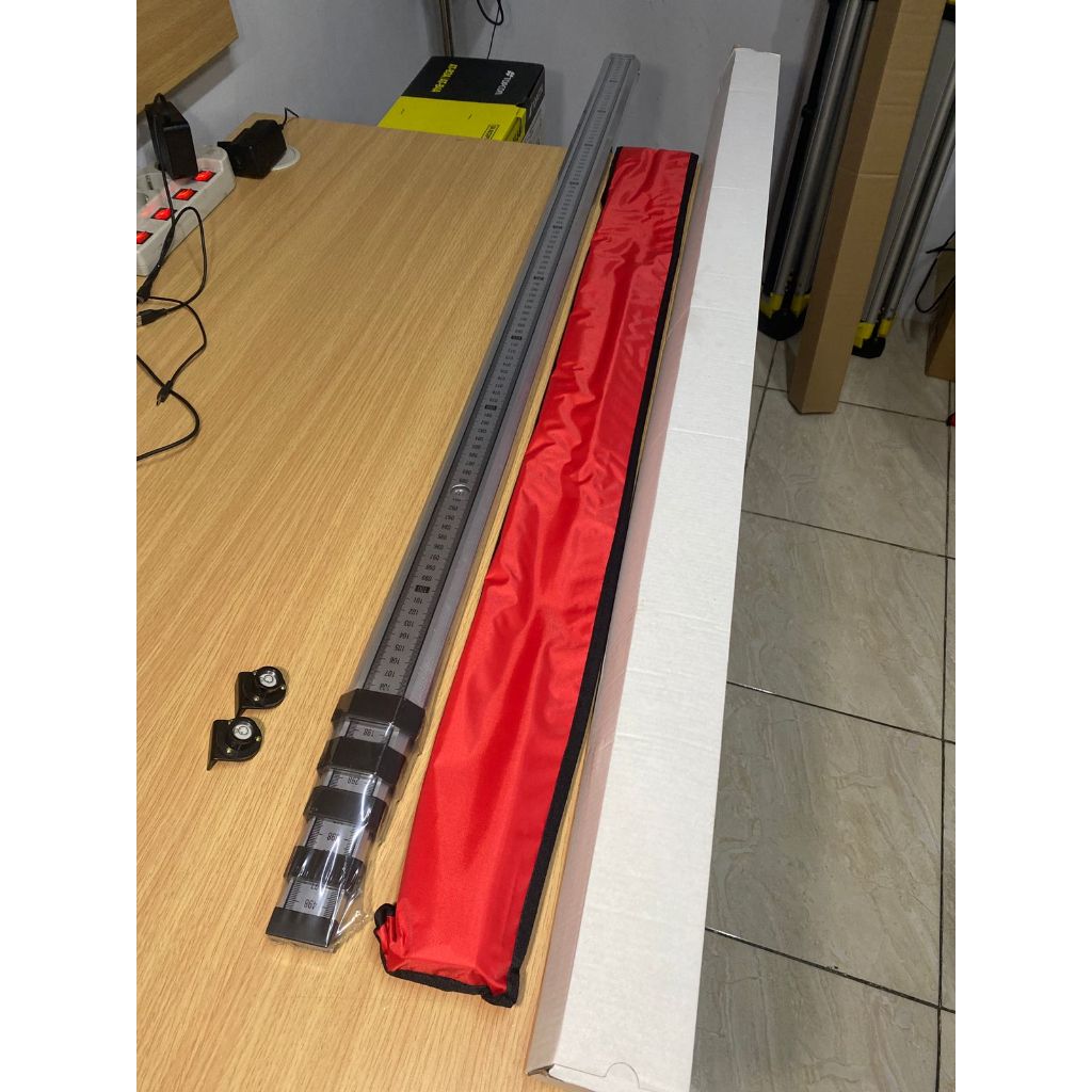 Jual Rambu Ukur 5 Meter + Nivo / Bak Ukur 5 meter / Levelling Staff ...