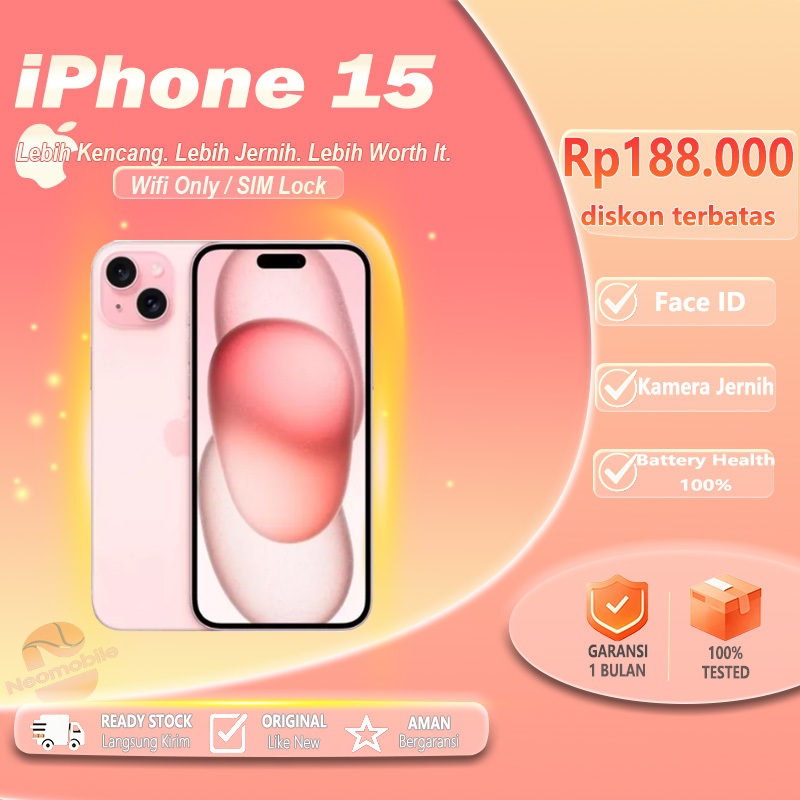 Jual iPhone 15 SECOND ORIGINAL Inter 128/256/512GB Dynamic Island Mulus ...