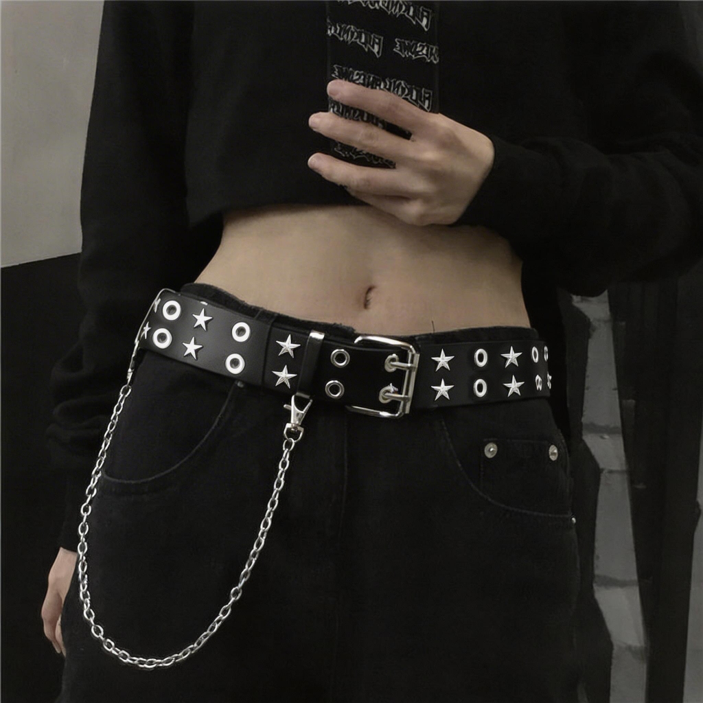 Jual Sabuk Chain Rantai Ikat Pinggang Pria Wanita Kulit Belt Celana ...