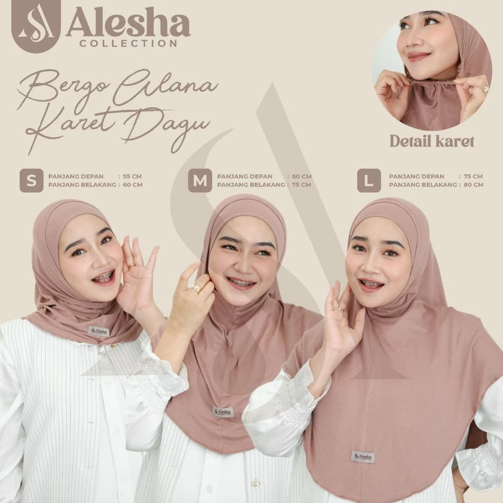 BIDADARI CANTIK WAJIB PUNYA ! HIJAB BERGON RAYON - SIZE S/M/L