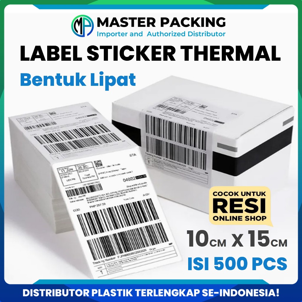 Jual Kertas Label Stiker Termal / Sticker Thermal Label 10cm x 15cm x ...