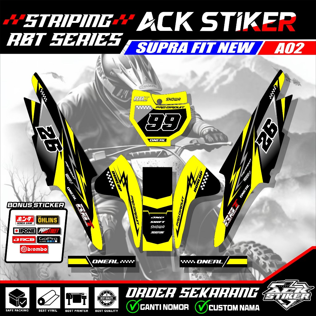 Jual (COD) Sticker RBT SUPRA FIT NEW SETICKER SEMI DECAL MOTOR RBT ...