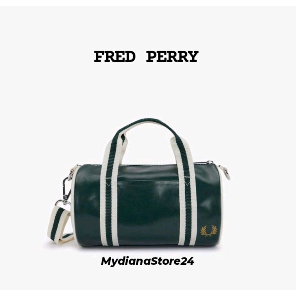 Jual FRED PERRY - FRED PERRY CLASSIC MINI BARREL BAG - GRASSROOTS /ECRU ...
