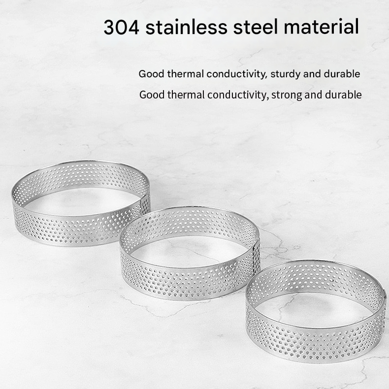 Jual perforated pie ring / cetakan kue tart bulat - stainless 304 ...