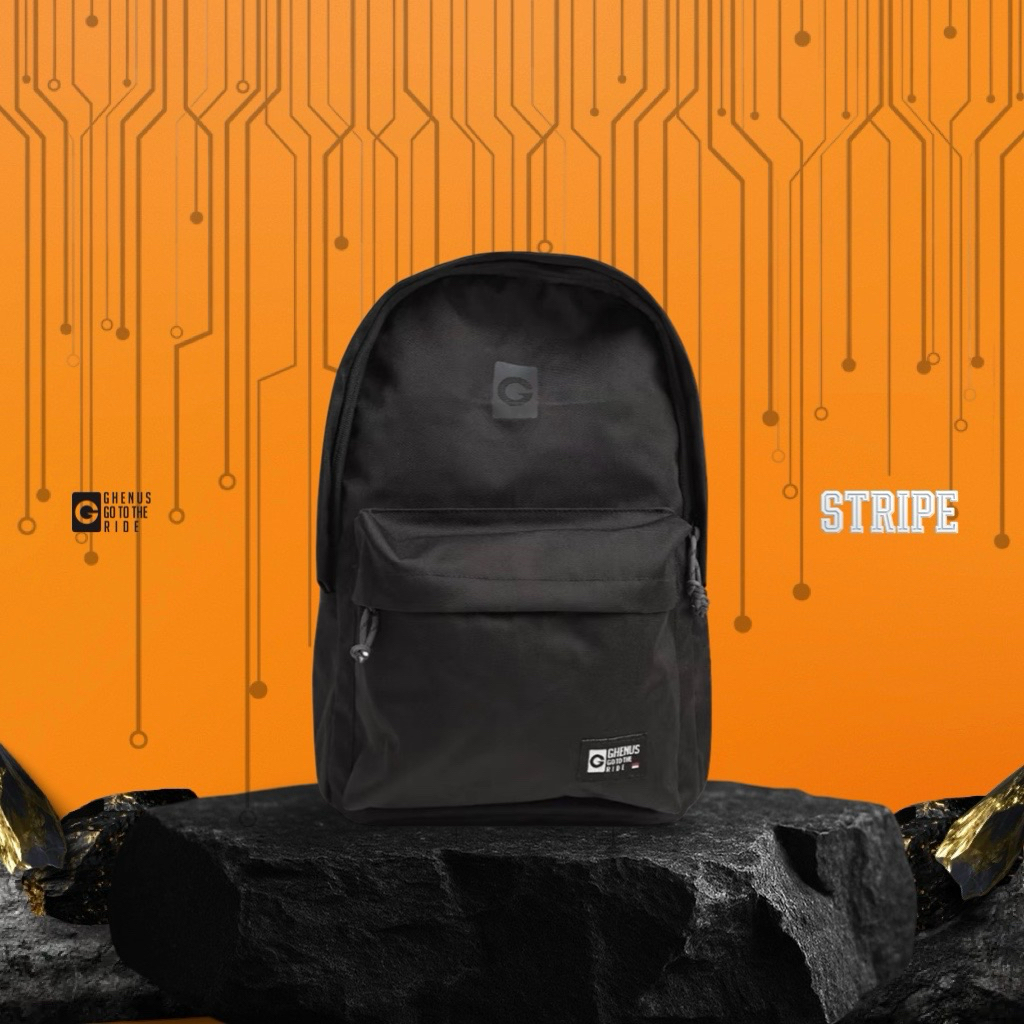Jual Ghenus - Tas Ransel Backpack Basic Ransel Warna Hitam | Shopee ...