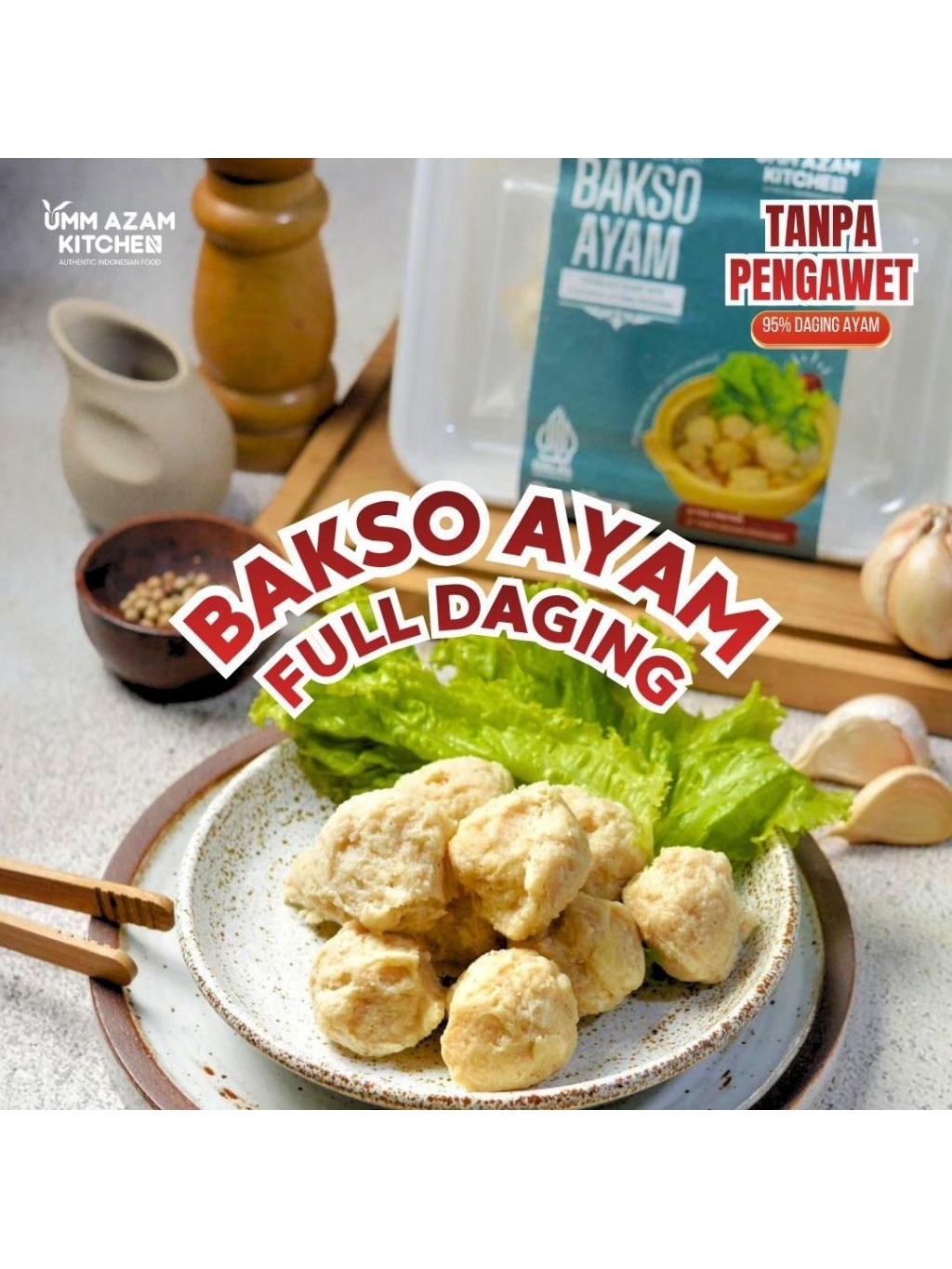Jual Bakso Ayam Frozen Khas Umm Azam Kitchen isi 20 pcs | Shopee Indonesia
