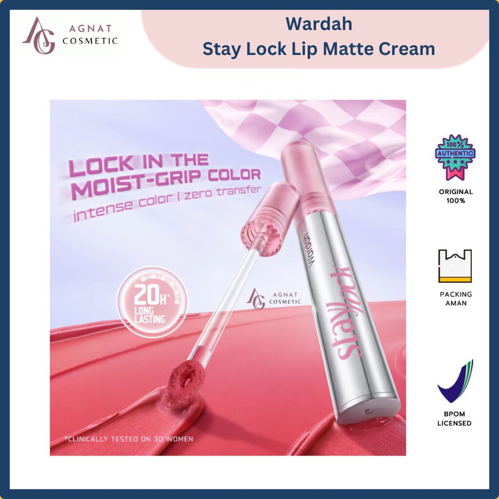 Jual Wardah Staylock Lip Matte: 20H+ Long lasting Lip Cream, Real Life ...