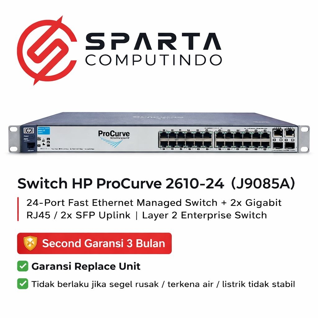 Jual Switch Hp ProCurve 2610-24 J9085A 24-Port Fast Ethernet Managed ...