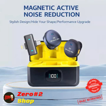 Mic Wireless Q9 Noise Reduction Microphone Clip On HP IPhone Android Untuk Live Vlog