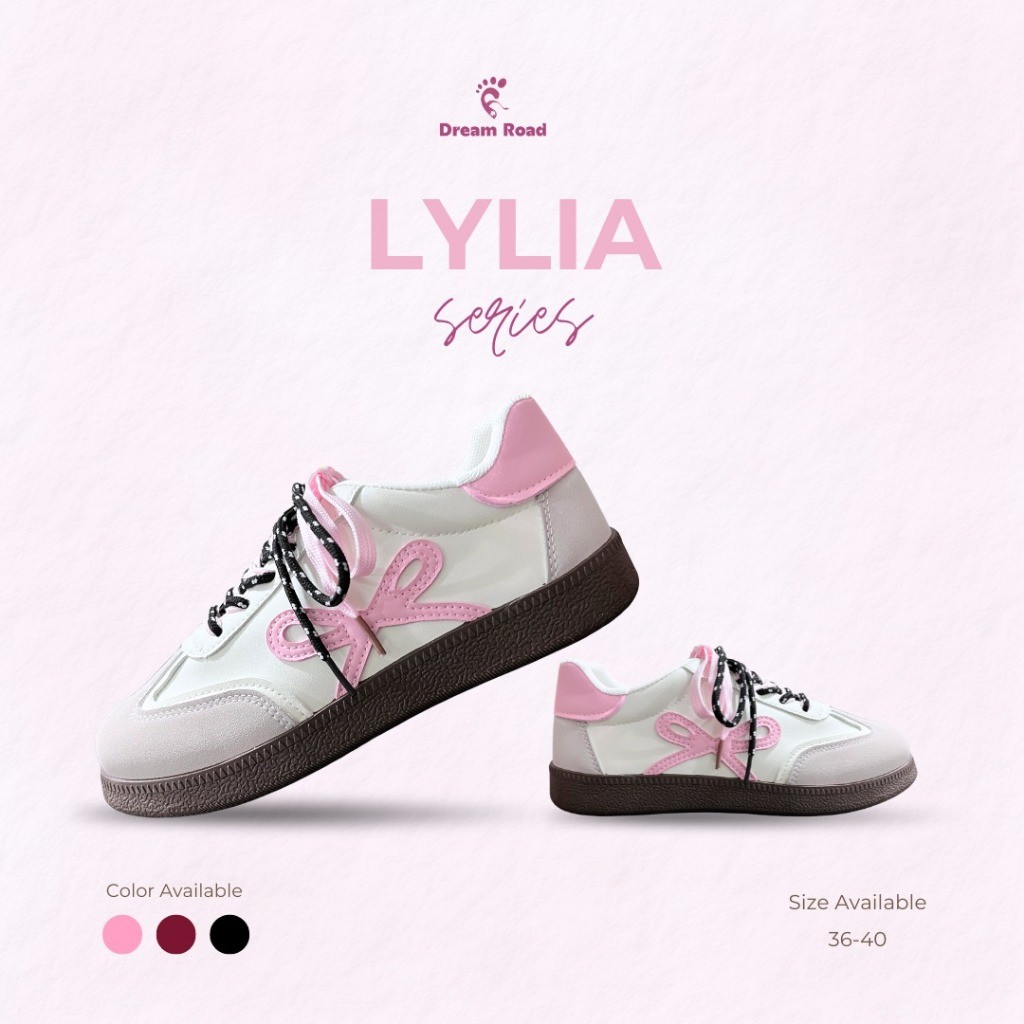 Lylia Sepatu Sneakers Wanita Motif  Casual anti slip dan nyaman sepatu kekinian cewek olahraga