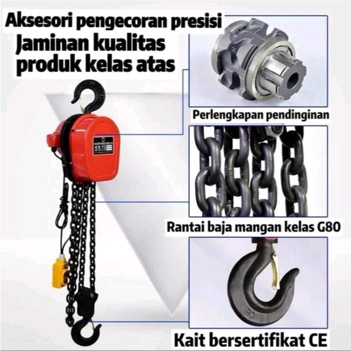 Jual ELECTRIC CHAIN HOIST / CHAIN BLOCK ELEKTRIK 1 TON 6 METER 3PHASE ...
