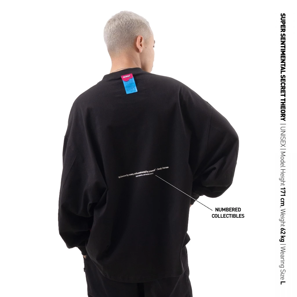 Kaos Oversize Pria Longsleeve Premium 16s Streetwear Dendy Darman foto 2