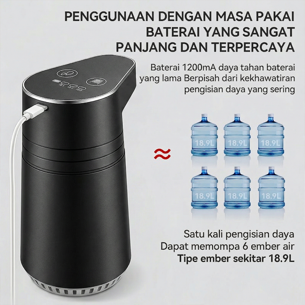 VAELUS Dispenser Pompa Galon Electric 2in1 foto 3