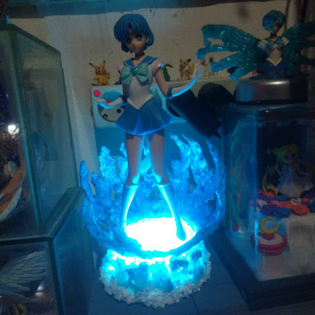 Jual stand base figure led aura biru | Shopee Indonesia