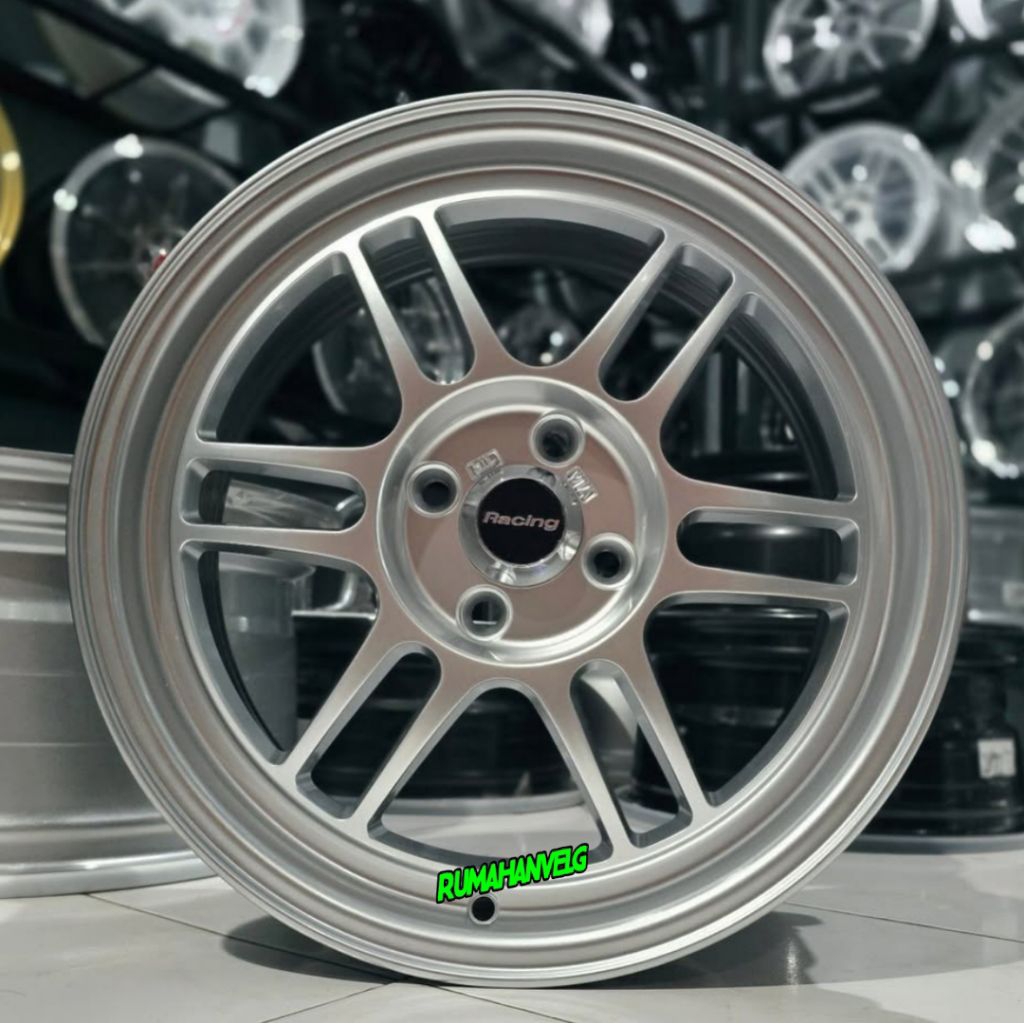 Jual velg mobil ring 16 ENKEI RPF1 HYPER SILVER lebar 7 pcd 4x100 velg ...