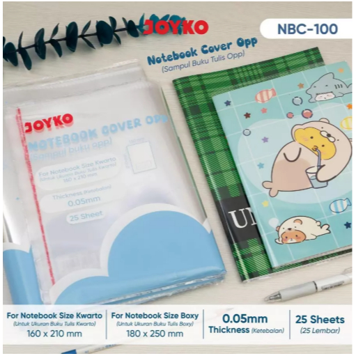 Jual [ PAK ] Sampul Buku JOYKO OPP Notebook Cover OPP NBC-100 1 Pack ...