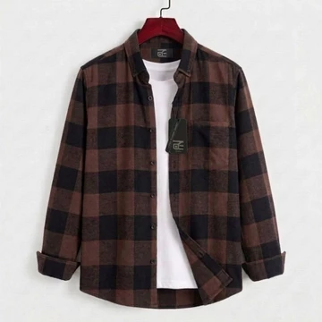 Kemeja Flanel Pria MOTIF SULTAN Lengan Panjang Kualitas Premium Slimfit Motif Garis Hitam