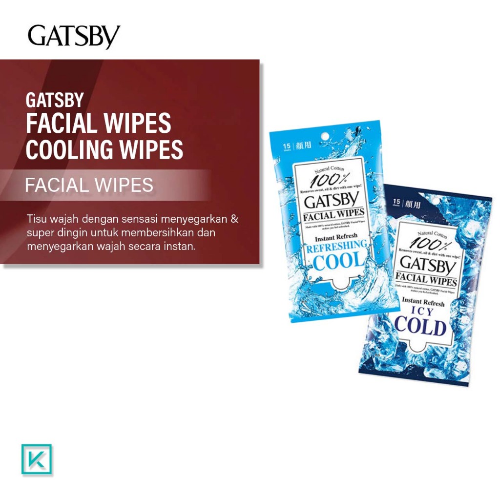 Gatsby Facial Wipes 15s - Tissue Pembersih Wajah Pria