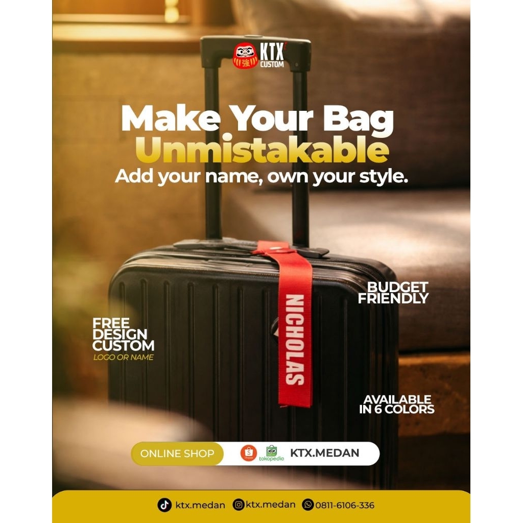 Jual Baggage Name Tag / Tag Penanda Koper Custom Tas Travelling Umroh ...