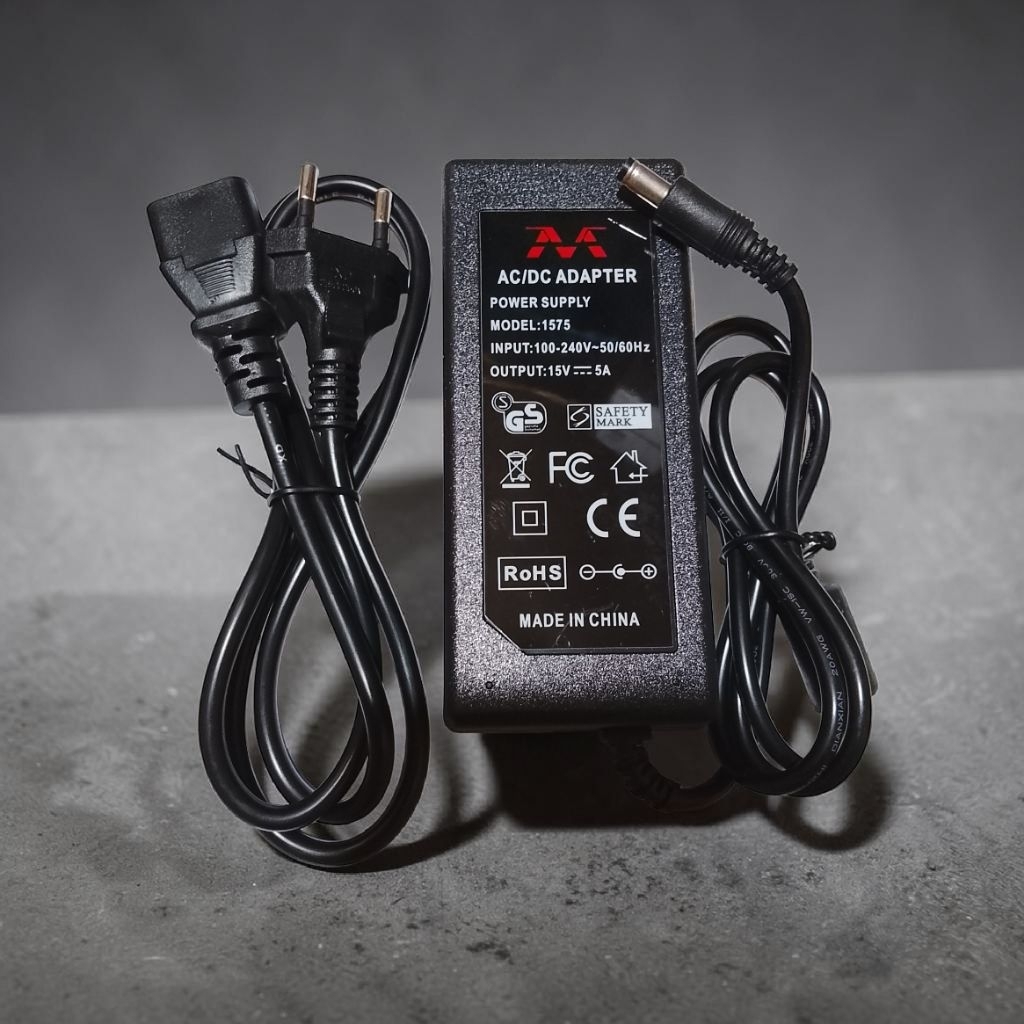 Jual TRAFO ADAPTOR 15V 5A AC DC Adapter Power Supply Lampu Led CCTV DVR ...