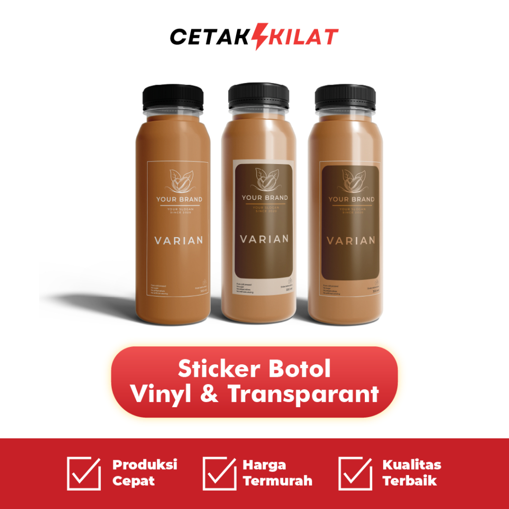 Jual Cetak Stiker Label Botol Custom Anti Air | Sticker Vinyl ...