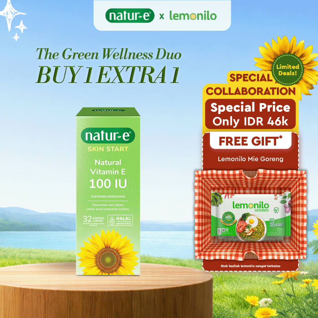 Jual [Natur-E x Lemonilo] The Green Wellness Duo ( Natur-E Soft Capsule ...
