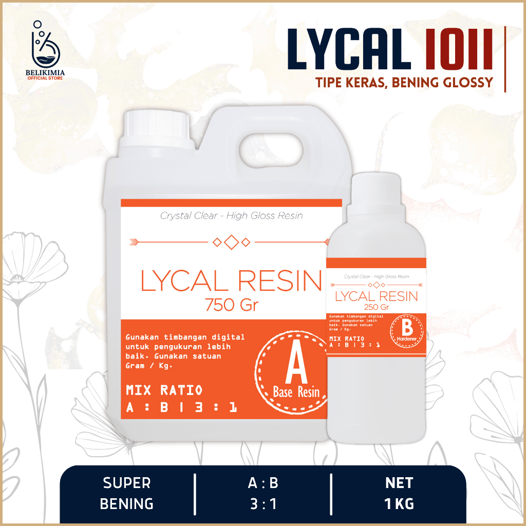 Jual Lycal Resin 1011 1 KG - Hasil Keras, Sangat Jernih, Minim Bubble ...
