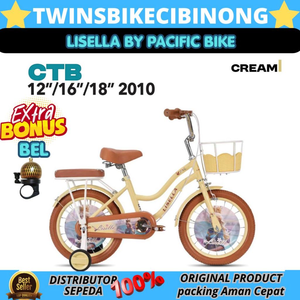 Jual Sepeda Anak Perempuan 16 inc LISELLA 2010 FREE GIFT | Shopee Indonesia