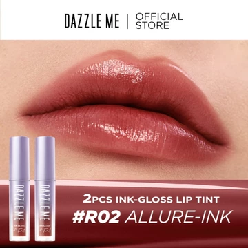 BPOM DAZZLE ME Ink Gloss Lip Tint Lip Gloss Tahan Lama Glossy Dan Plumpy Finish Waterproof