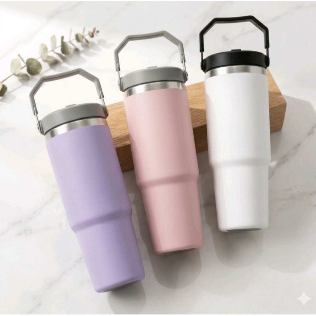 TUMBLER HANDLE 1 COFFEE CUP TERMOS INSULATED STAIN