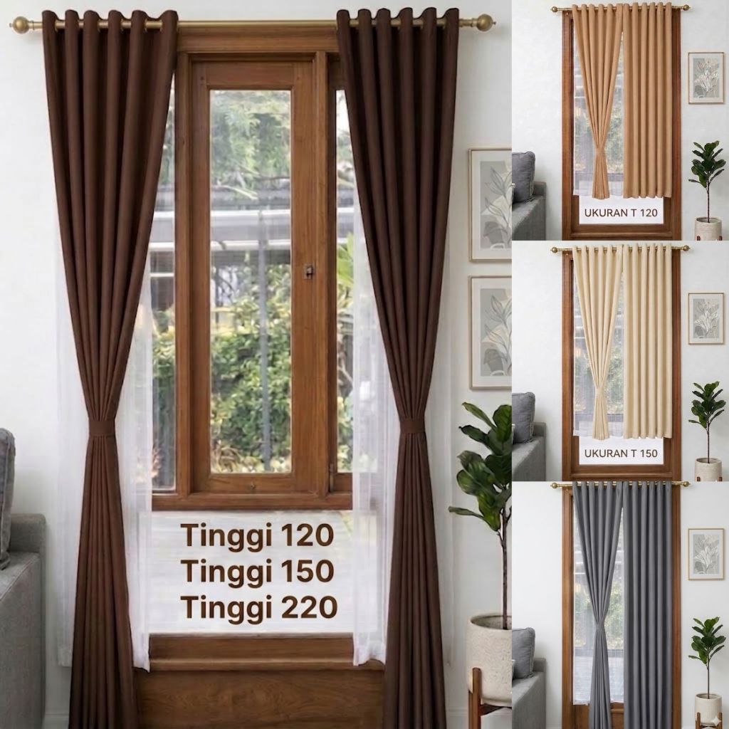 GORDEN SMOKRING TINGGI T120CM T150CM T220CM HORDENG PINTU DAN JENDELA KAMAR MINIMALIS