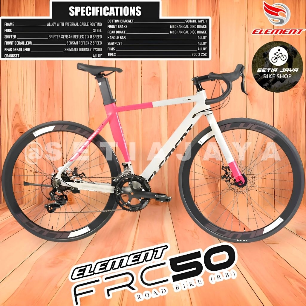 Jual Sepeda Balap Road Bike 700C ELEMENT FRC 50, Frame Alloy Looks ...
