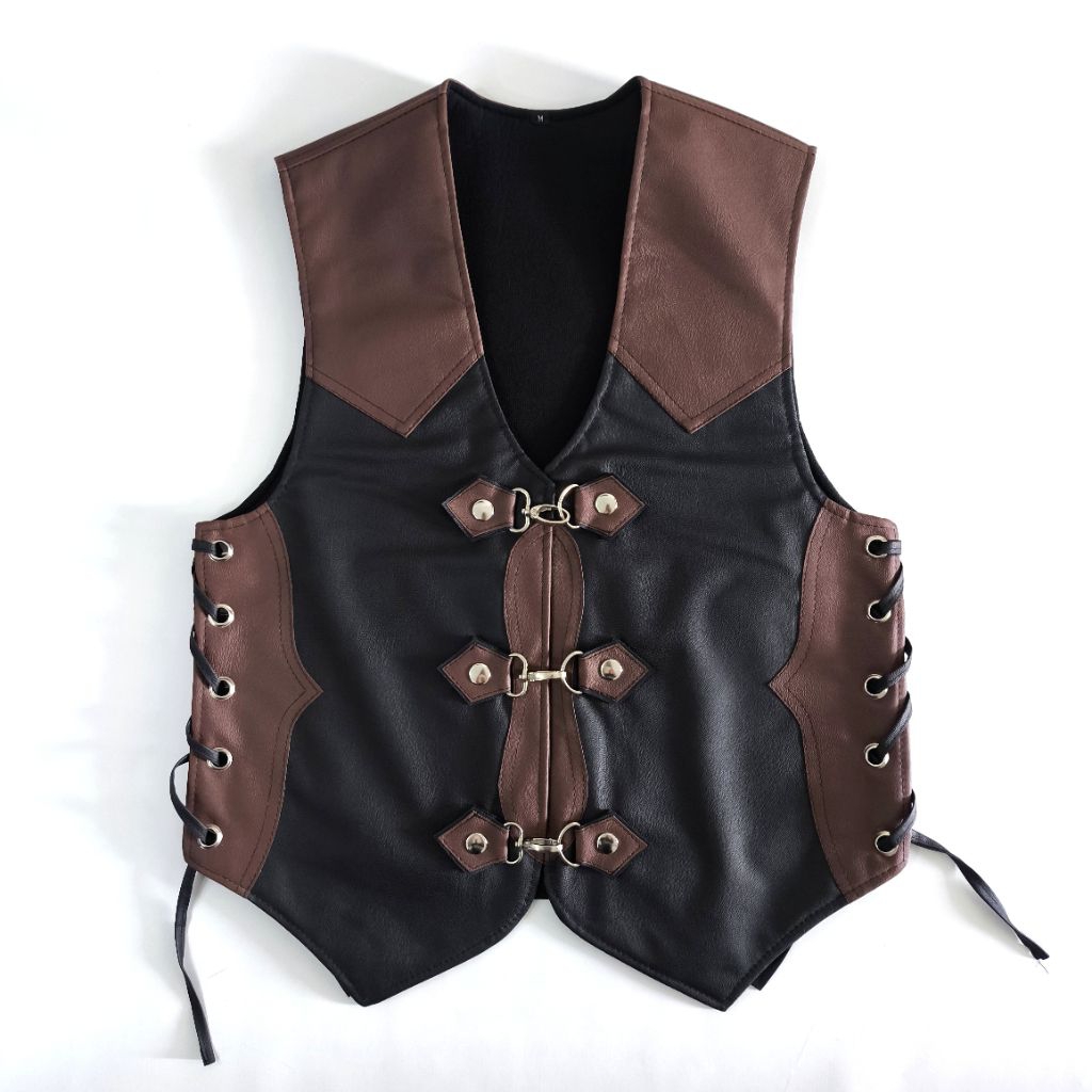 Jual Rompi Semi Kulit Hitam Coklat Romoi Bikers/ Rompi Koboi / Rompi ...