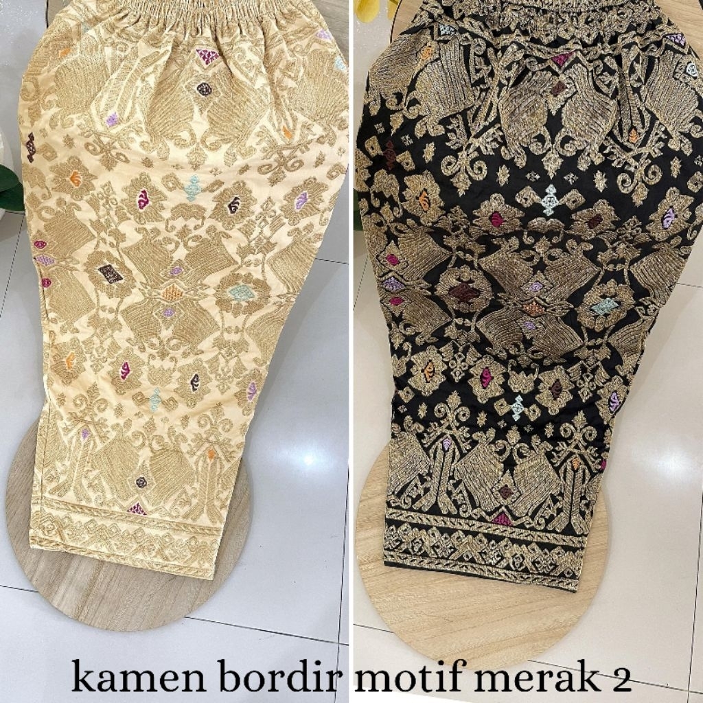 Jual [ROK BALI] Kamen bordir strait motif merak versi 2 bahan katun ...