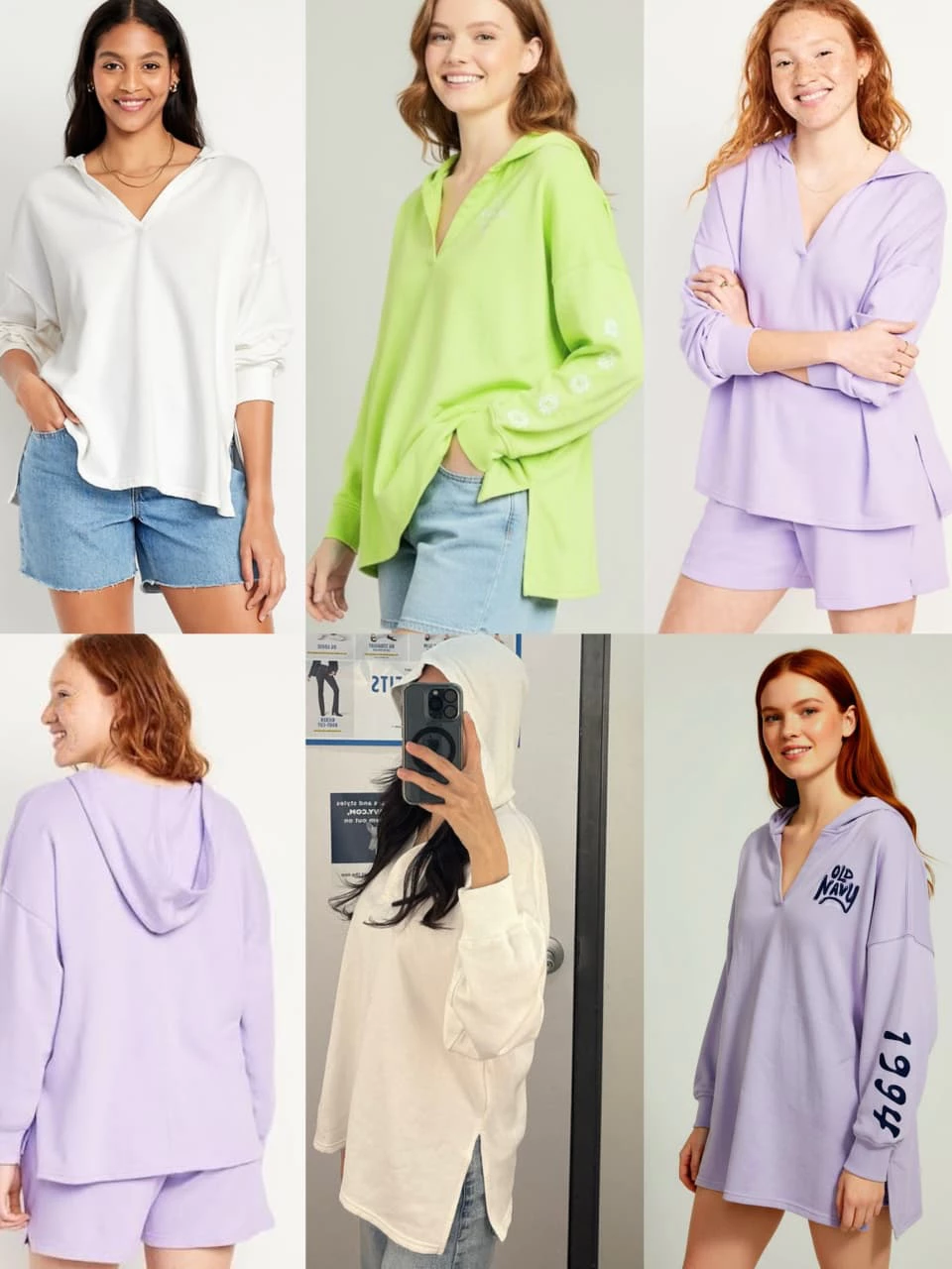 Sweater Tunic Hoodie OLN Oversized French-Terry - Lengan Panjang - 2300