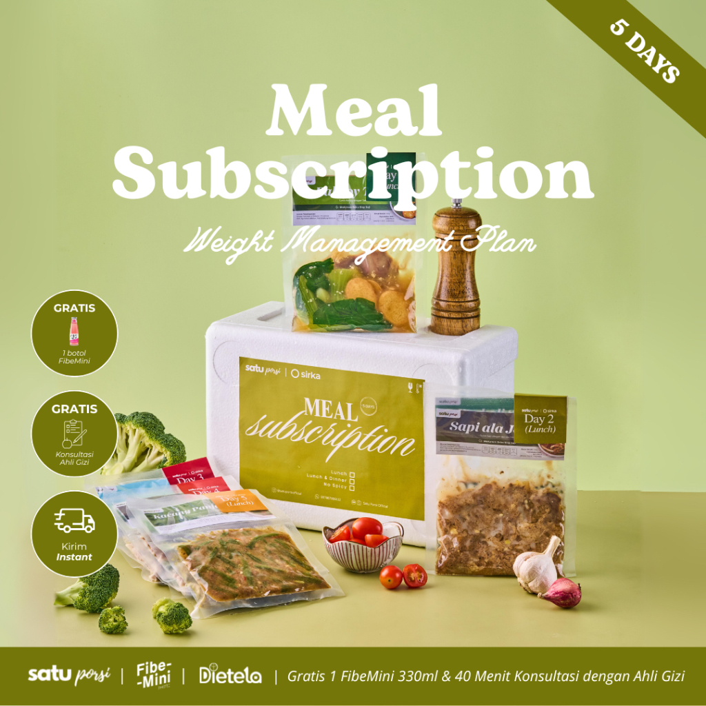 Jual Satu Porsi 5 Days Meal Subscription: Weight Management Plan ...