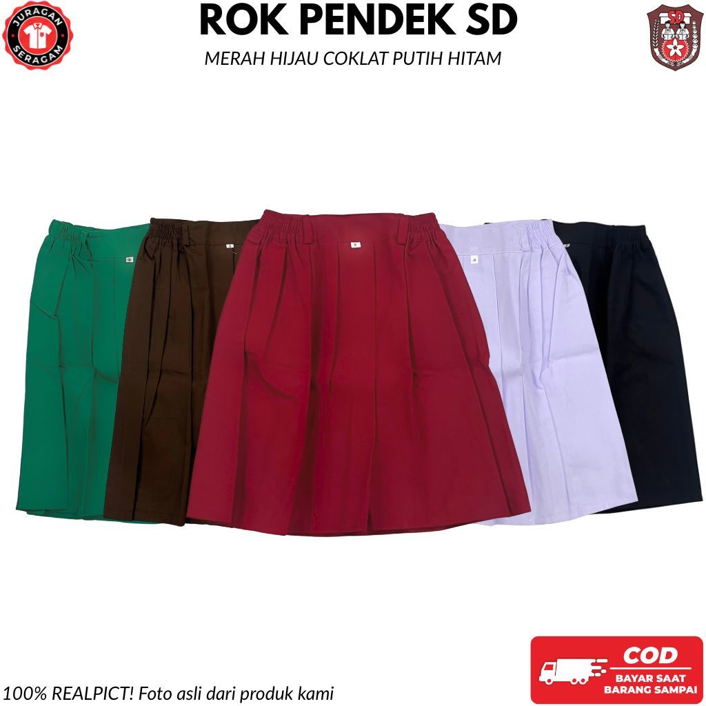 Jual Rok Pendek Sekolah SD Rempel Perempuan Seragam Sekolah Merah Putih ...
