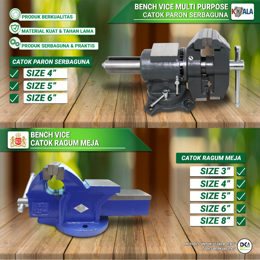 Jual GLX / KOALA Catok Paron Ragum Besi Bench Vice Vise Alat Jepit 5