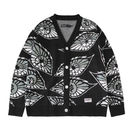 RK002 KIZARU Cardigan Knitwear Anime Demon Slayer KOKUSHIBO