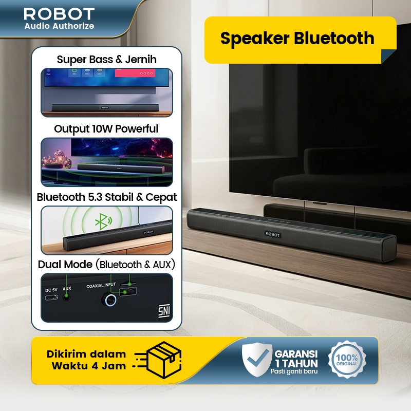 Jual ROBOT Speaker Bluetooth Soundbar Super Bass Kuat BT 5.3 RB590 ...