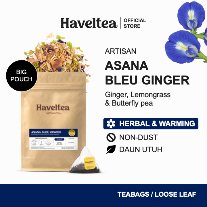 Jual Haveltea Asana Bleu Ginger Tea - Herbal Bunga Telang & Jahe - Teh ...